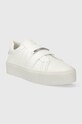 Tenisky Calvin Klein FLATFORM CUPSOLE SLIP ON W/HW HW0HW01862 bílá SS24