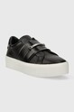Tenisky Calvin Klein FLATFORM CUPSOLE SLIP ON W/HW HW0HW01862 černá SS24