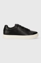 fekete Calvin Klein bőr sportcipő CLEAN CUPSOLE LACE UP Női