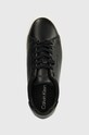 Calvin Klein sneakersy skórzane CLEAN CUPSOLE LACE UP czarny HW0HW01863