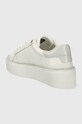 Cipők Calvin Klein bőr sportcipő FLATFORM C LACE UP - MONO MIX HW0HW01870 fehér