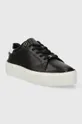 Δερμάτινα αθλητικά παπούτσια Calvin Klein FLATFORM C LACE UP - MONO MIX μαύρο