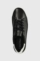 Calvin Klein sneakersy skórzane FLATFORM C LACE UP - MONO MIX czarny HW0HW01870