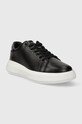 Kožené tenisky Calvin Klein RAISED CUPSOLE LACE UP LUMINOUS HW0HW01997 černá SS24