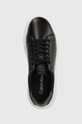 Kožené tenisky Calvin Klein RAISED CUPSOLE LACE UP LUMINOUS černá HW0HW01997