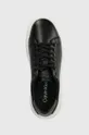 μαύρο Δερμάτινα αθλητικά παπούτσια Calvin Klein RAISED CUPSOLE LACE UP LUMINOUS