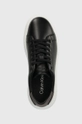 čierna Kožené tenisky Calvin Klein RAISED CUPSOLE LACE UP LUMINOUS