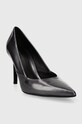Kožené lodičky Calvin Klein GEO STILETTO PUMP 90 - PEARL HW0HW01998 šedá SS24
