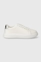 Kožené tenisky Calvin Klein RAISED CUPSOLE LACE UP LHT BT Planet friendly bílá HW0HW02005