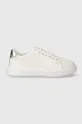 biały Calvin Klein sneakersy skórzane RAISED CUPSOLE LACE UP LHT BT Damski