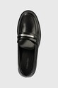 Kožne mokasinke Calvin Klein RUBBER SOLE LOAFER W/HW crna HW0HW02006