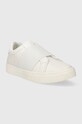 Calvin Klein bőr sportcipő CLEAN CUPSOLE SLIP ON HW0HW02007 fehér SS24