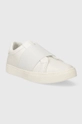 Kožené tenisky Calvin Klein CLEAN CUPSOLE SLIP ON biela