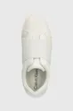 λευκό Δερμάτινα αθλητικά παπούτσια Calvin Klein CLEAN CUPSOLE SLIP ON