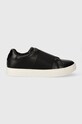 Кожени маратонки Calvin Klein CLEAN CUPSOLE SLIP ON Planet friendly черен HW0HW02007