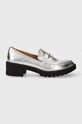 Bianco mokasyny BIAPEARL imitacja skóry licowej srebrny 11250962