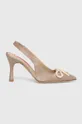 marrone Custommade tacchi a spillo Ayanna Satin Pearl Donna