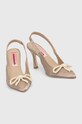Custommade pantofi cu toc Ayanna Satin Pearl 000402096.615 maro SS24