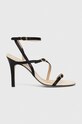 Alohas sandale de piele Alyssa subțire negru S100207.01