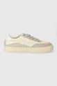 beige Calvin Klein Jeans sneakers CLASSIC CUPSOLE LOW LACE LTH ML Donna