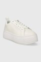 Шкіряні кросівки Calvin Klein Jeans BOLD FLATF LOW LACEUP LTH IN LUM YW0YW01309 білий SS24