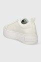 Obuwie Calvin Klein Jeans sneakersy skórzane BOLD FLATF LOW LACEUP LTH IN LUM YW0YW01309 biały