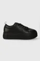 nero Calvin Klein Jeans sneakers in pelle BOLD FLATF LOW LACEUP LTH IN LUM Donna