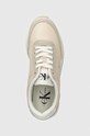Sneakers boty Calvin Klein Jeans RETRO RUNNER LOW LACE NY ML béžová YW0YW01326