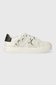 Calvin Klein Jeans sneakersy skórzane CLASSIC CUPSOLE ELAST LTH tekstylny biały YW0YW01443