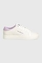 Calvin Klein Jeans sneakers in pelle CLASSIC CUPSOLE LOWLACEUP LTH WN YW0YW01444 bianco AW24