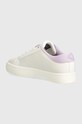 Scarpe Calvin Klein Jeans sneakers in pelle CLASSIC CUPSOLE LOWLACEUP LTH WN YW0YW01444 bianco