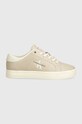 Calvin Klein Jeans sneakers din piele CLASSIC CUPSOLE LOWLACEUP LTH WN YW0YW01444 bej AW24