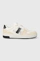 Calvin Klein Jeans sportcipő BASKET CUPSOLE LACE MIX NBS SAT nappa bőr fehér YW0YW01446