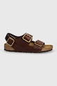 Kožené sandále Birkenstock Milano Bold Gap 1023595 hnedá SS24