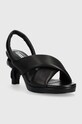 Karl Lagerfeld sandale de piele IKON HEEL KL39024.000 negru SS24