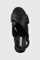 Karl Lagerfeld sandale de piele IKON HEEL negru KL39024.000
