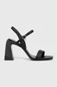 čierna Kožené sandále Karl Lagerfeld ASTRA NOVA Dámsky