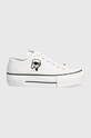 Tenisky Karl Lagerfeld KAMPUS MAX NFT platforma biela KL60424.911