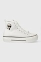 Karl Lagerfeld trampki KAMPUS MAX NFT płaska biały KL60444.911
