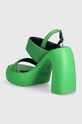 Boty Kožené sandály Karl Lagerfeld ASTRAGON HI KL33724.0GG zelená