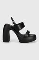 Karl Lagerfeld sandale de piele ASTRAGON HI KL33724.000 negru SS24