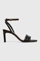 BOSS sandale de piele Janet subțire negru 50516304.001