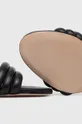 čierna Kožené sandále BOSS Janet