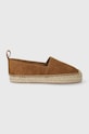 BOSS espadrilles velúrból Madeira velúr bőr bézs 50517280.236