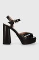 Love Moschino sandale de piele gros negru JA1607CG1IIE0000