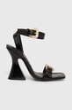 Sandály Versace Jeans Couture Kirsten imitace lakované kůže černá 76VA3S36.ZS539.899