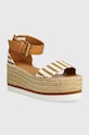Σανδάλια See by Chloé Glyn SB32201E.526P καφέ SS24