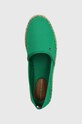 Tommy Hilfiger espadryle BASIC TOMMY FLAT ESPADRILLE zielony FW0FW06497