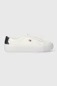 Πάνινα παπούτσια Tommy Hilfiger VULC MONOTYPE SNEAKER λευκό