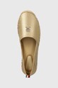 Tommy Hilfiger espadryle skórzane TH GOLD FLAT ESPADRILLE złoty FW0FW07694